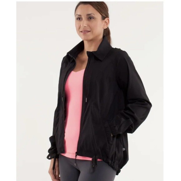 Lululemon Transition Studio Jacket Womens Sz 6 Black Swing Top Swift Pleated - Picture 2 of 15